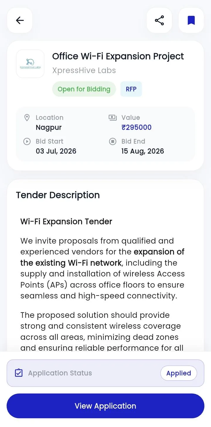 WibesHR vendor mobile app interface preview